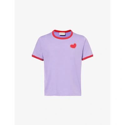 Pleasing Mens Purple Heart Cotton-jersey T-shirt