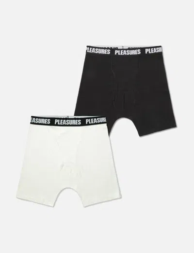 Pleasures 2 Pack Boxer Briefs In Black