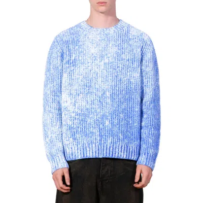 Pleasures Acid Wash Oversize Sweater In Blue