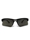 Pleasures X Akila Active Semi Rimless Rectangular Sunglasses In Black