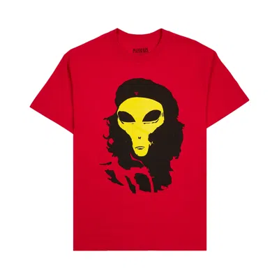 Pre-owned Pleasures Alien T-shirt 'red'