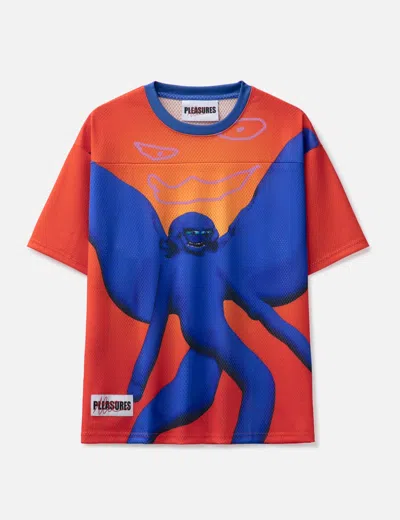 Pleasures Angel Football Jersey In Orange