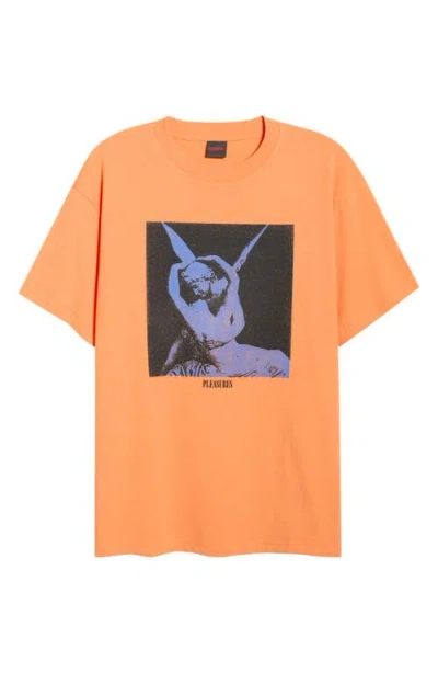 Pleasures Angel Graphic Print T-shirt In Gold