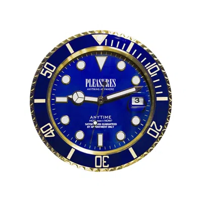 Pre-owned Pleasures Anytime Clock 'gold/blue' | Men's Size Onesize