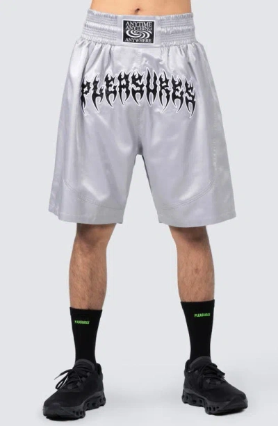 Pleasures Anywhere Muay Thai Shorts In Silver