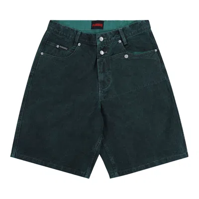 Pre-owned Pleasures Apollo Baggy Shorts 'dark Forest' | Green | Men's Size 36