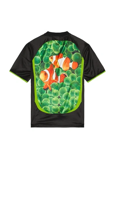 Pleasures Aqua Soccer Jersey In Black