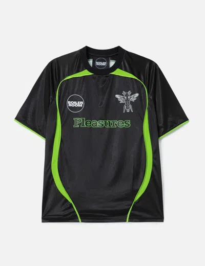 Pleasures Aqua Soccer Jersey In Black