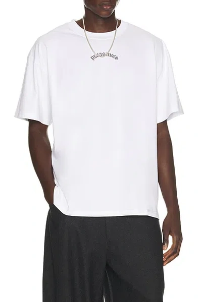Pleasures Athor Logo Oversized Tee In White