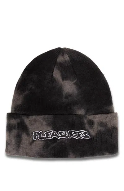 Pleasures Backbone Tie Dye Beanie In Gray