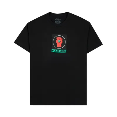 Pre-owned Pleasures Badge T-shirt 'black'