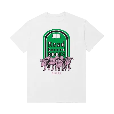 Pre-owned Pleasures Banned Books T-shirt 'white'