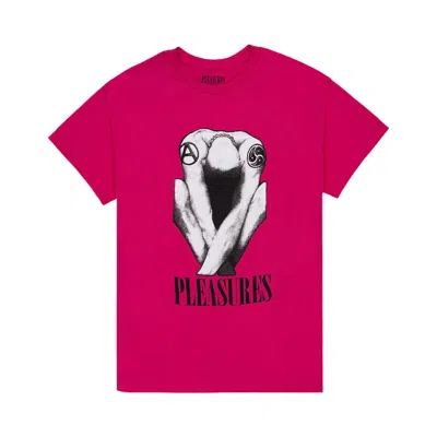 Pre-owned Pleasures Bended T-shirt 'pink'