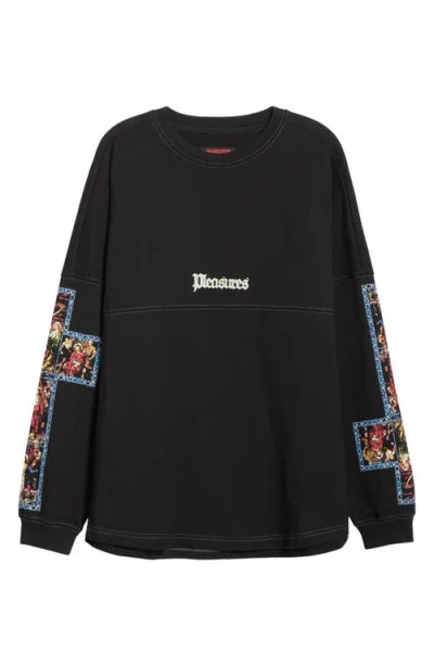 Pleasures Blasphemy Long Sleeve Graphic T-shirt In Black