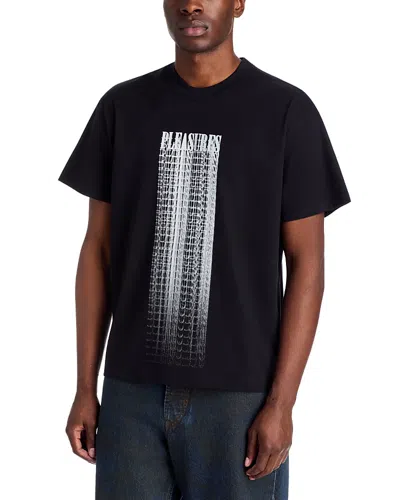 Pleasures Blurred Graphic Oversized Tee In Black