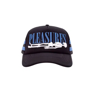 Pre-owned Pleasures Bones Trucker Snapback 'black' | Men's Size Onesize