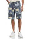 Pleasures Boro Baggy Denim Shorts In Indigo