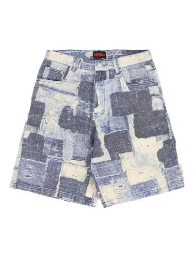 Pleasures Boro Denim Shorts In Blue