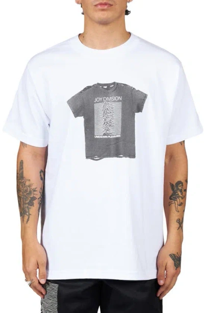 Pleasures Broken-in Cotton Graphic T-shirt In White