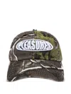 Pleasures Bubble Logo Camo Cap In Green