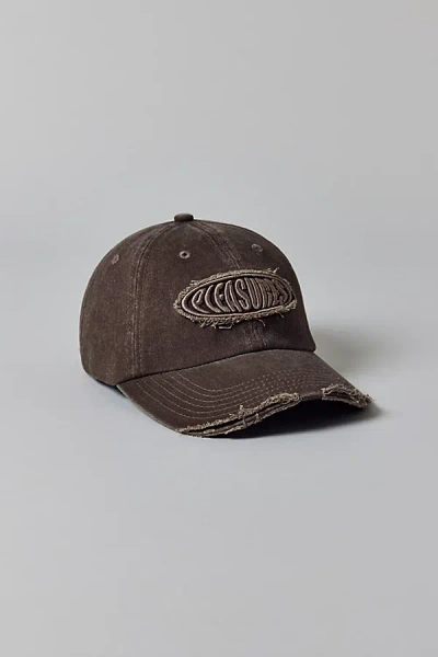 Pleasures Bubble Logo Distressed Hat In Brown, Men's At Urban Outfitters