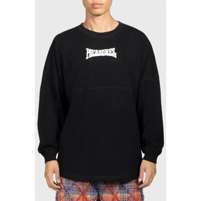 Pleasures Bulldog Heavyweight Long Sleeve Graphic T-shirt In Black