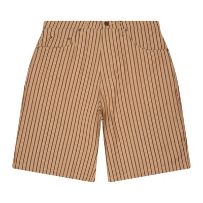 Pre-owned Pleasures Cat Mirror Shorts 'beige' | Brown | Men's Size 30