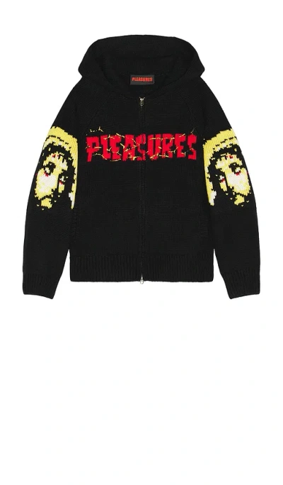 Pleasures Chosen Knitted Hoodie In Black