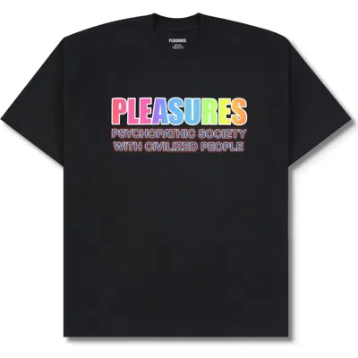 Pleasures Civilized Cotton Graphic T-shirt In Black