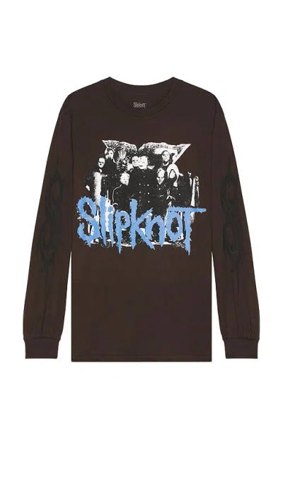 Pleasures Compass Long Sleeve T-shirt In Brown