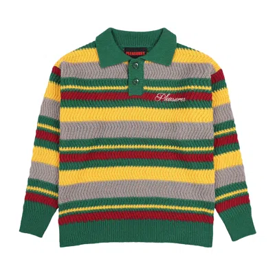 Pre-owned Pleasures Cooper Polo Sweater 'green'