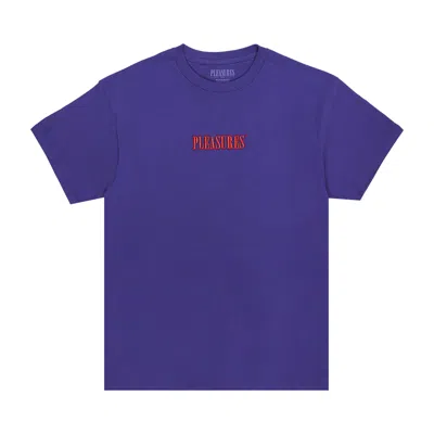 Pre-owned Pleasures Core Embroidered T-shirt 'purple' | Men's Size S
