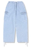 Pleasures Cotton Knit Cargo Pants In Blue