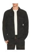 Pleasures Cowhide Work Jacket In Black