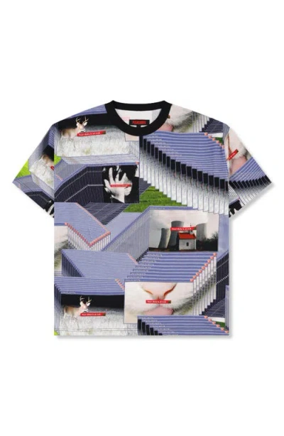 Pleasures Crash Graphic Print Oversize Cotton T-shirt In Multi