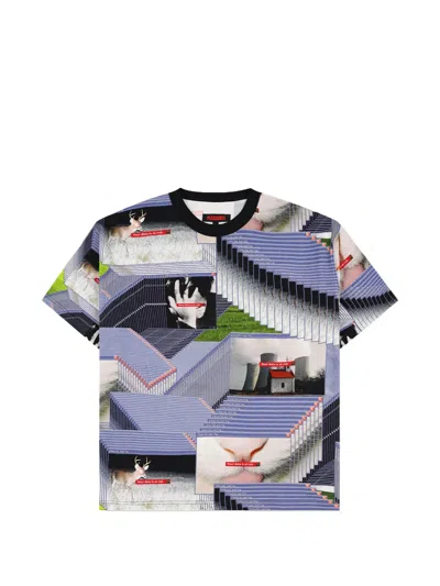 Pleasures Crash Graphic Print Oversize Cotton T-shirt In Multi