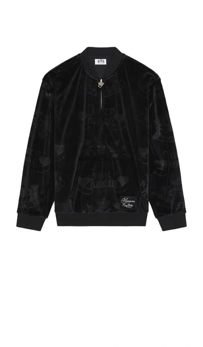 PLEASURES CREST VELOUR QUARTER ZIP