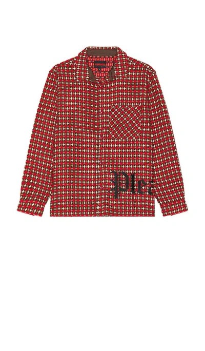 Pleasures Cross Work Shirt In 레드