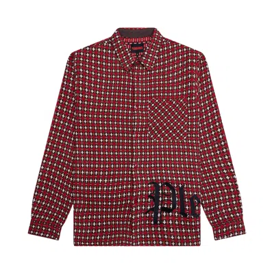 Pre-owned Pleasures Cross Work Shirt 'red' | Men's Size L