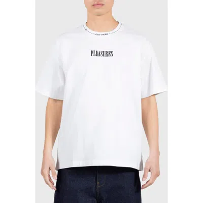Pleasures Cut Here Graphic T-shirt In White