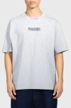 Pleasures Cut Here Heavyweight Graphic T-shirt In Gray