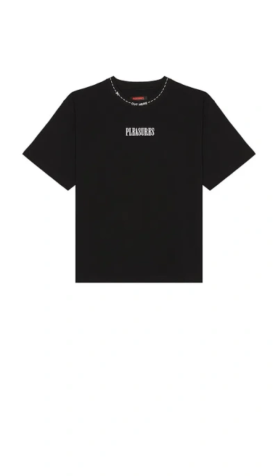 Pleasures Cut Here Heavyweight Shirt In Black