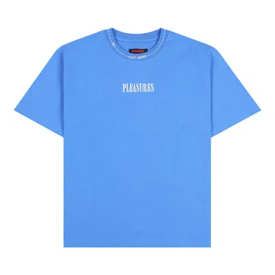 Pre-owned Pleasures Cut Here Heavyweight Shirt 'blue'