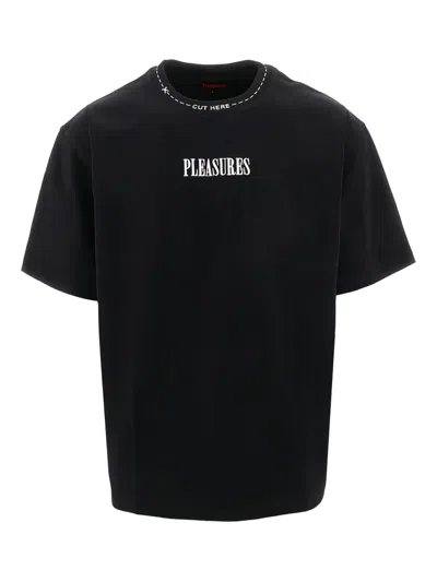 Pleasures Cut Here T-shirt In Black
