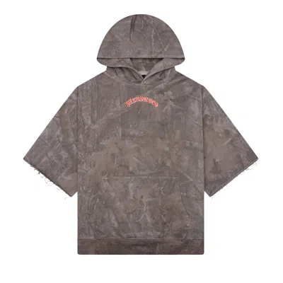 Pre-owned Pleasures Cut Off Hoodie 'camo' | Green | Men's Size Xxl
