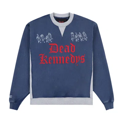 Pre-owned Pleasures Deaf Club Crewneck 'navy' | Blue | Men's Size M