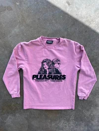 Pre-owned Pleasures Discovery + Obsession Pink Heavyweight Long Sleeve