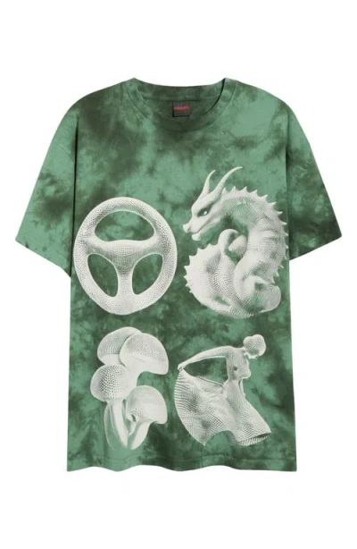 Pleasures Disfunction Graphic T-shirt In Green