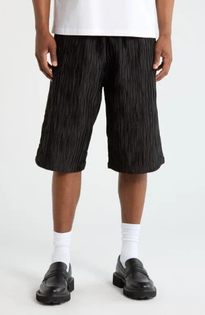 Pleasures Disguise Pleated Shorts In Black