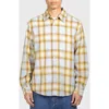 Pleasures Dizzle Plaid Crystal Embellished Button-up Shirt In Yellow